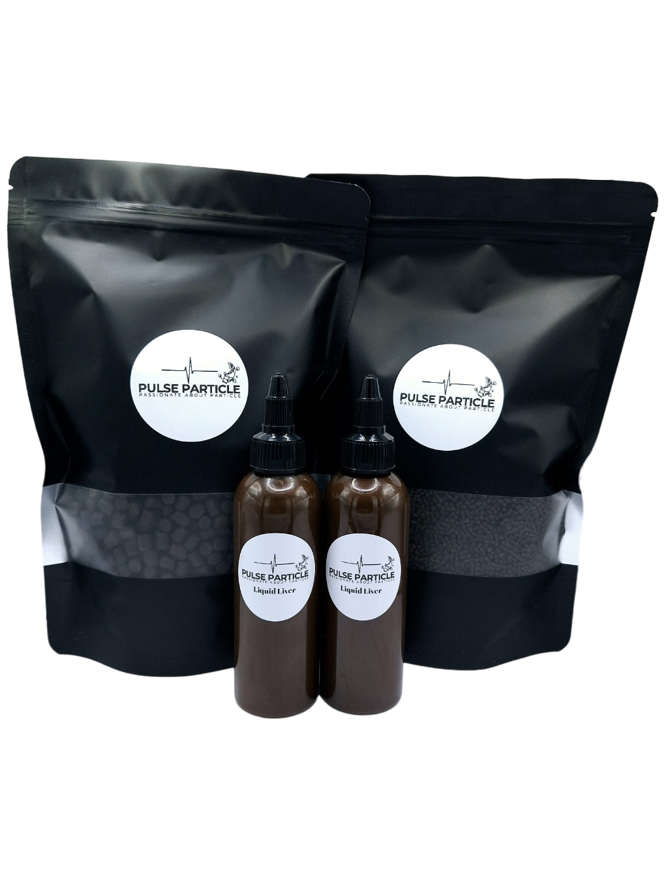 Our Jumbo Midi PVA Bag Bundle Deal - 2 x 1kg pellet bags and two liquids