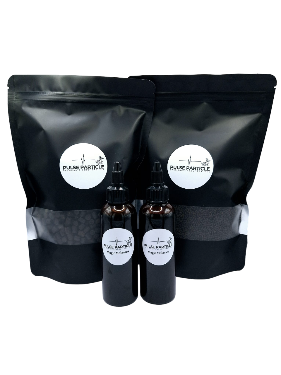 Our Jumbo Midi PVA Bag Bundle Deal - 2 x 1kg pellet bags and two liquids