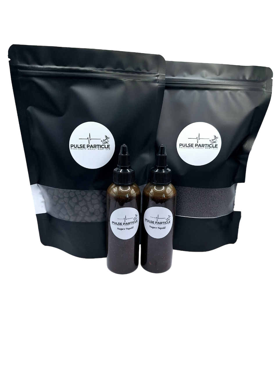 Our Jumbo Midi PVA Bag Bundle Deal - 2 x 1kg pellet bags and two liquids